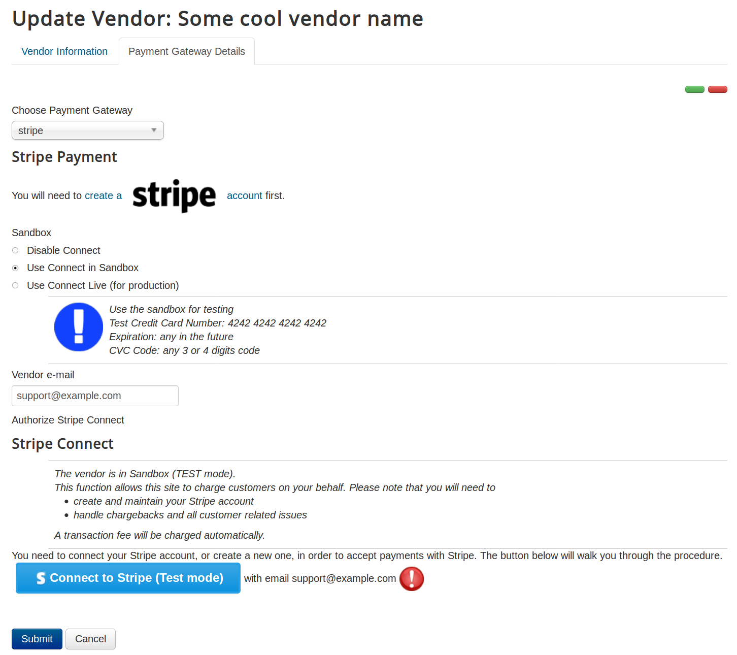 Stripe login