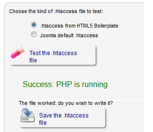 Joomla .htaccess working